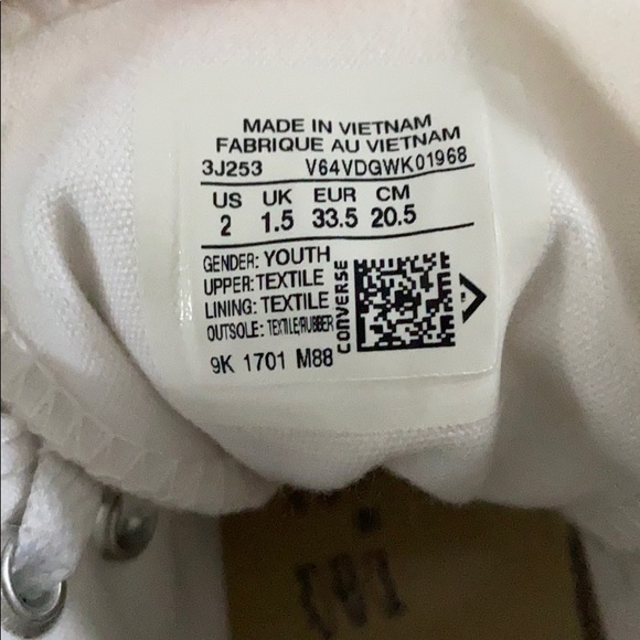 White High top Converse - Picture 7 of 8